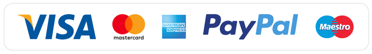 Zahlungsmethoden: Visa, Mastercard, American Express, PayPal, EC-Karte